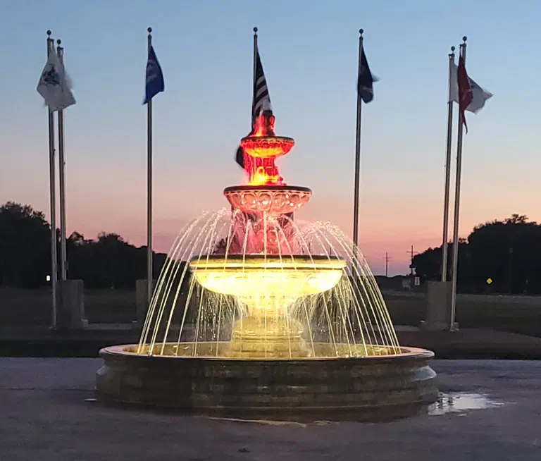 Veterans Memorial Park Granite Fountain Installation